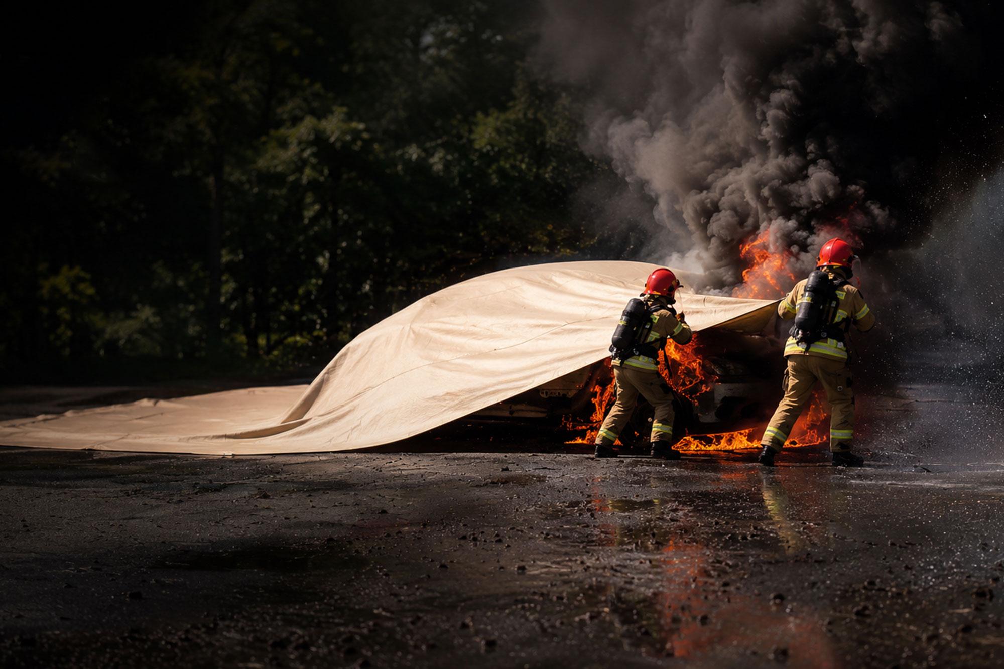 S-TYPE EV Car Fire Blanket for Electric Vehicles