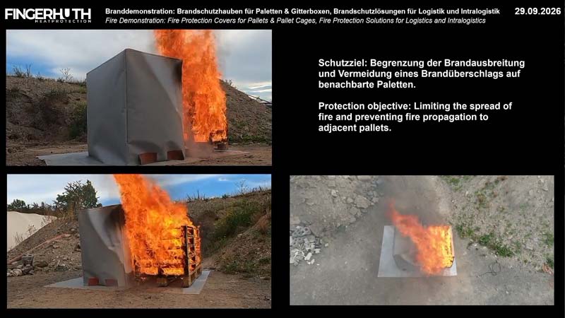 Fire Protection Cover in a Realistic Pallet Fire Scenario