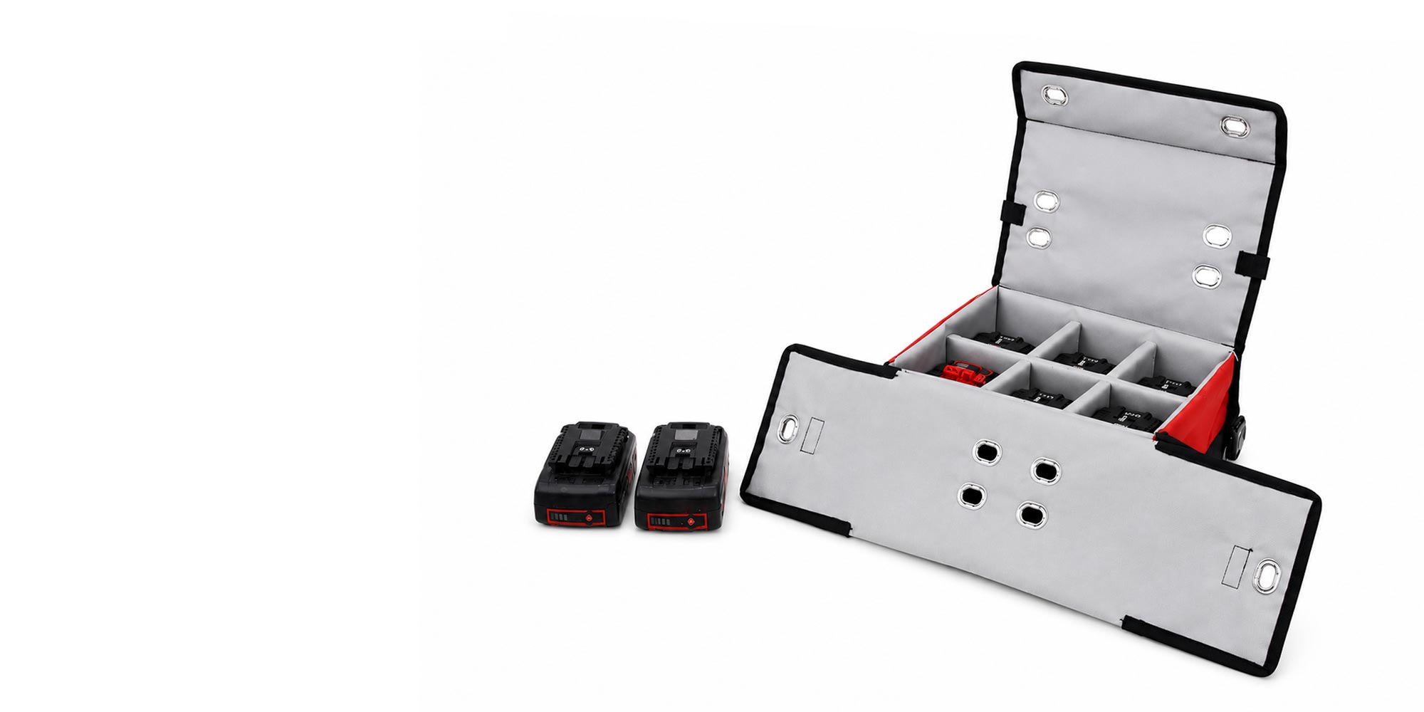 Brandschutztasche für Lithium-Ionen-Batterien und Akkus zur sicheren Aufbewahrung und zum Transport