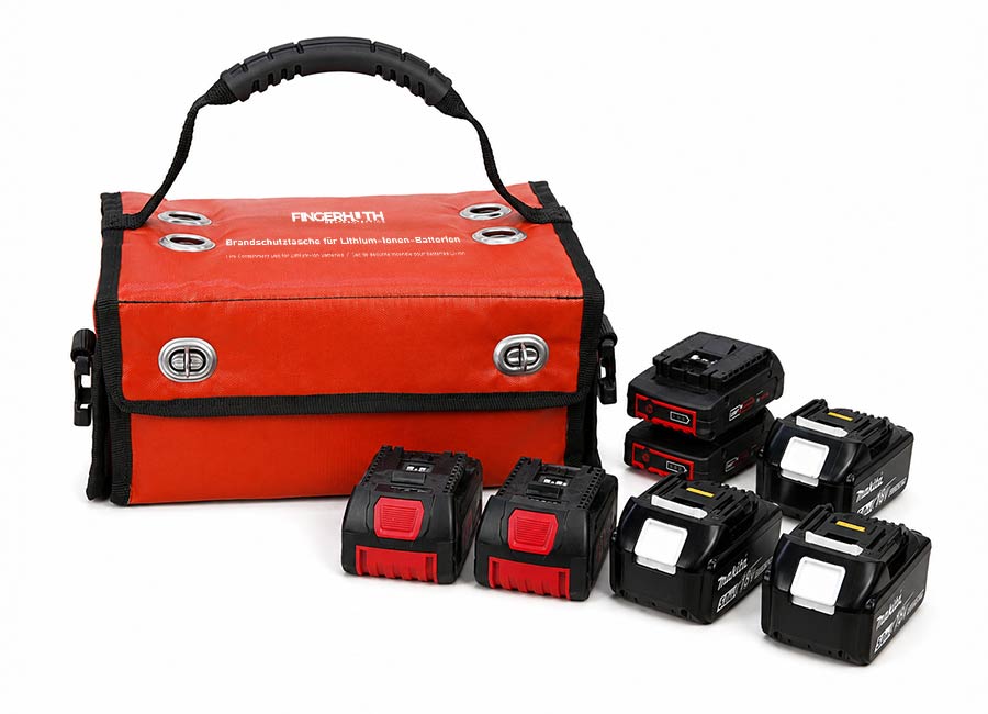Brandschutztasche für Lithium-Ionen-Batterien und Akkus