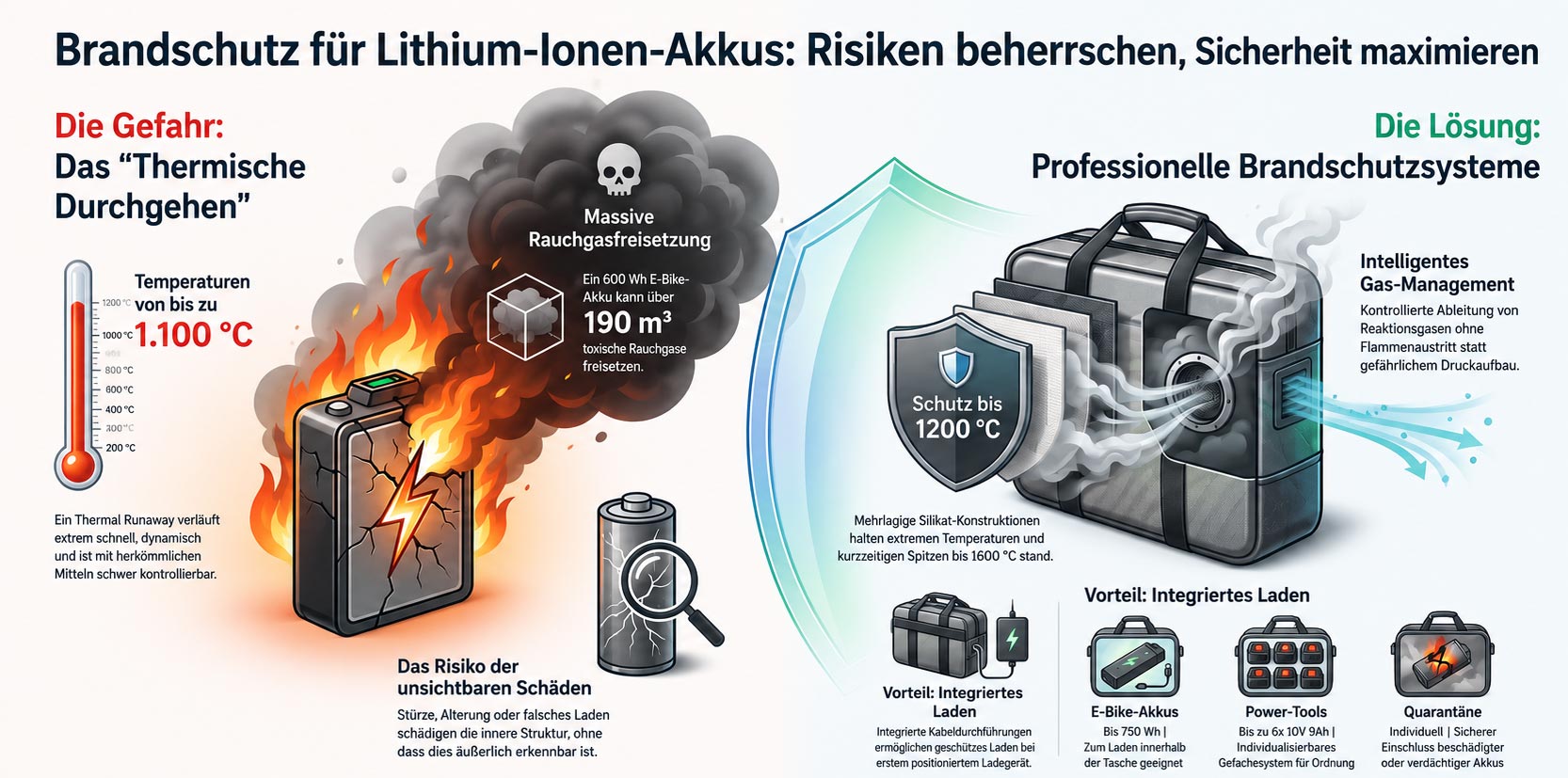 Schema einer Akkutasche von Fingerhuth