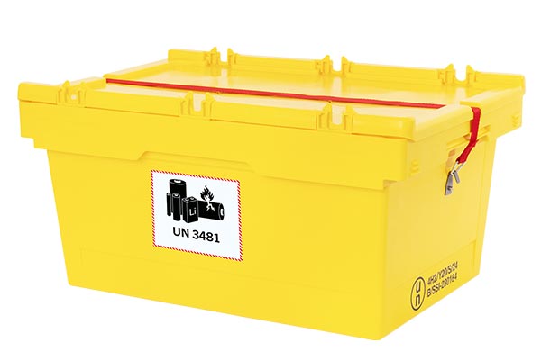 Dangerous goods container for lithium-ion batteries