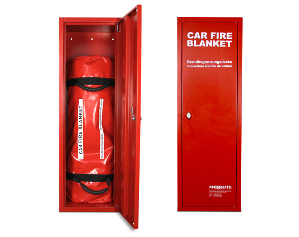 Car Fire Blanket with PVC-Bag and Wall Cabinet
