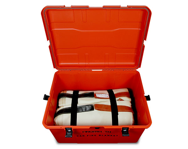 Car Fire Blanket with Trolley