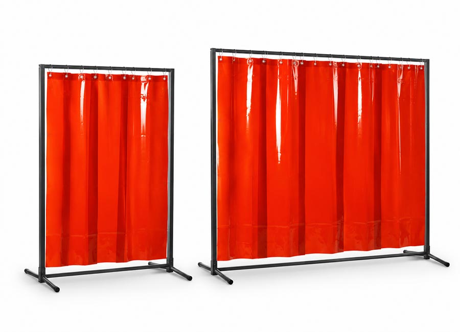 Vega feststehende zerlegbare Schweißschutzwand mit PVC-Schweißvorhang
